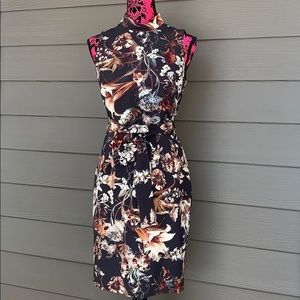 ANTONIO MELANI Parker belted mock neck sheath